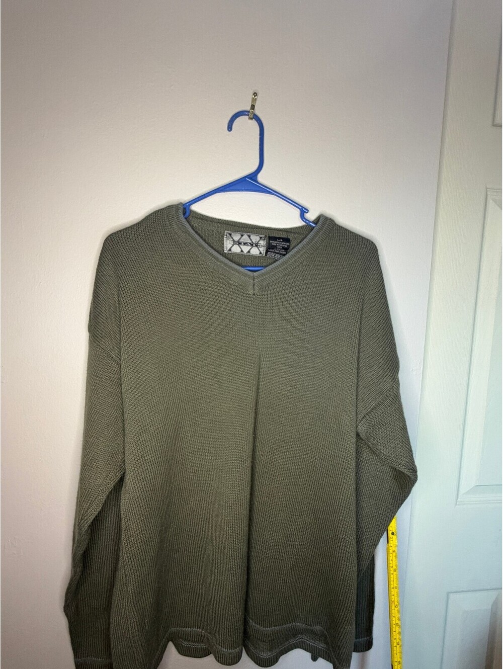 Napa women's olive green V neck sweater